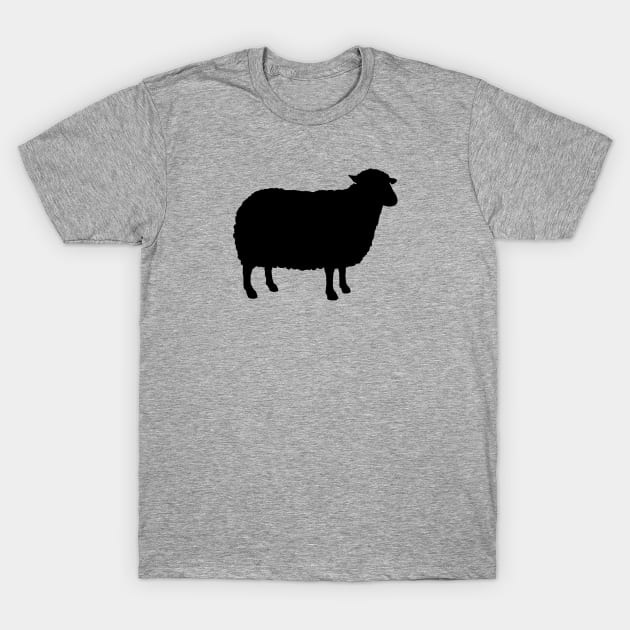 Black Sheep Silhouette T-Shirt by Coffee Squirrel